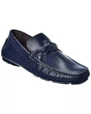 Men's Deacon Leather Driver In Indigo