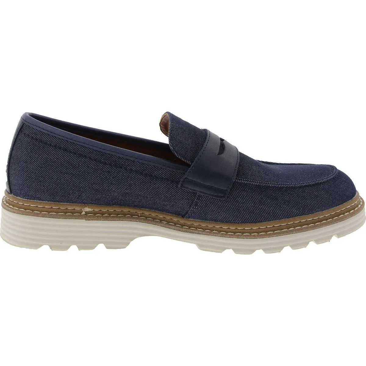 Mens Embellished Denim Slip-on Shoes
