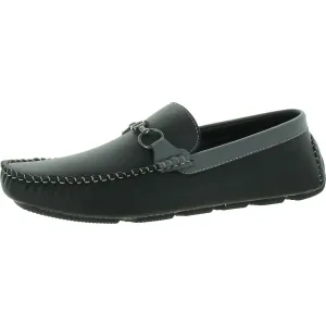 Mens Faux Leather Slip-On Driving Moccasins