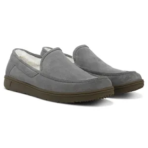 Men's Gustavo Slipper In Charcoal Suede