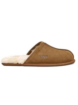 Mens Scuff Slipper In Chestnut