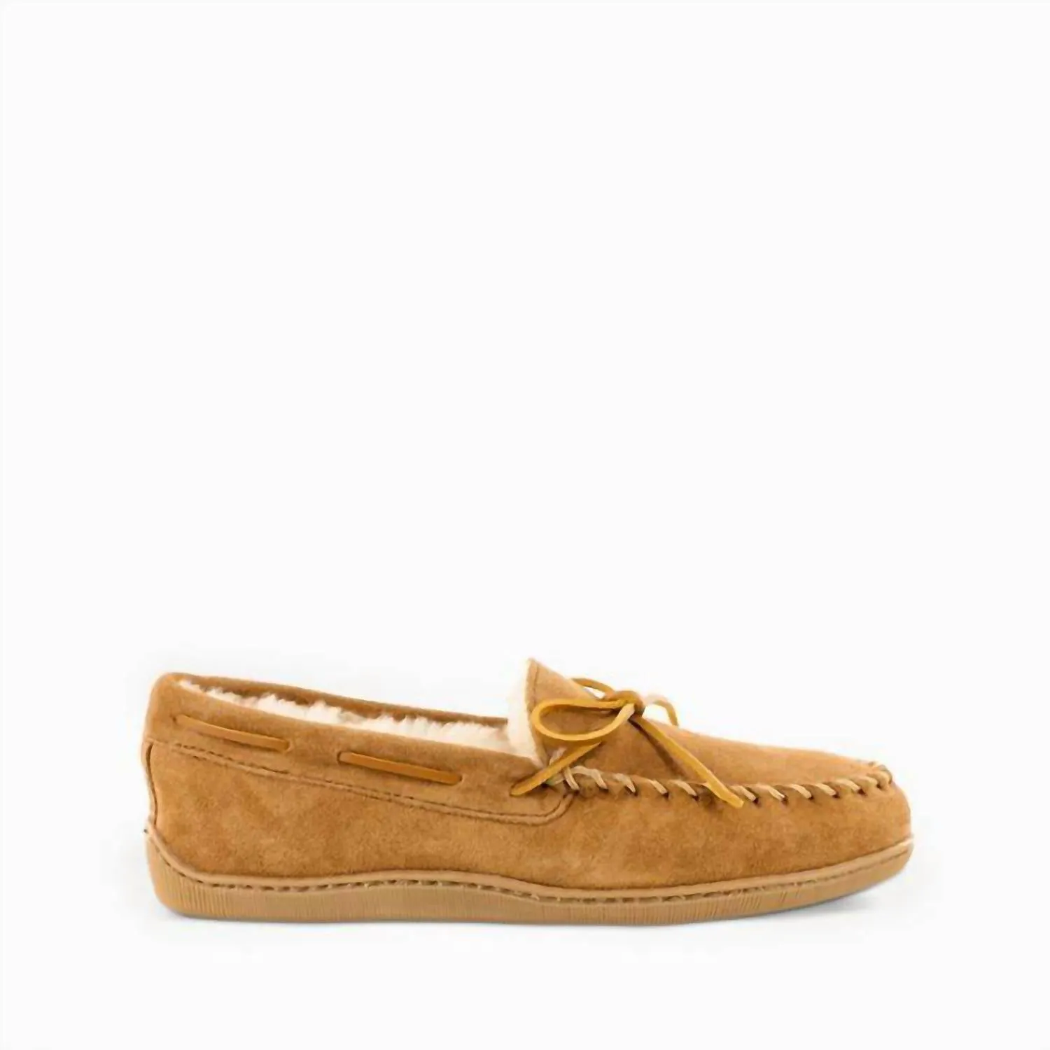 Men's Sheepskin Hardsole Moccasin In Tan