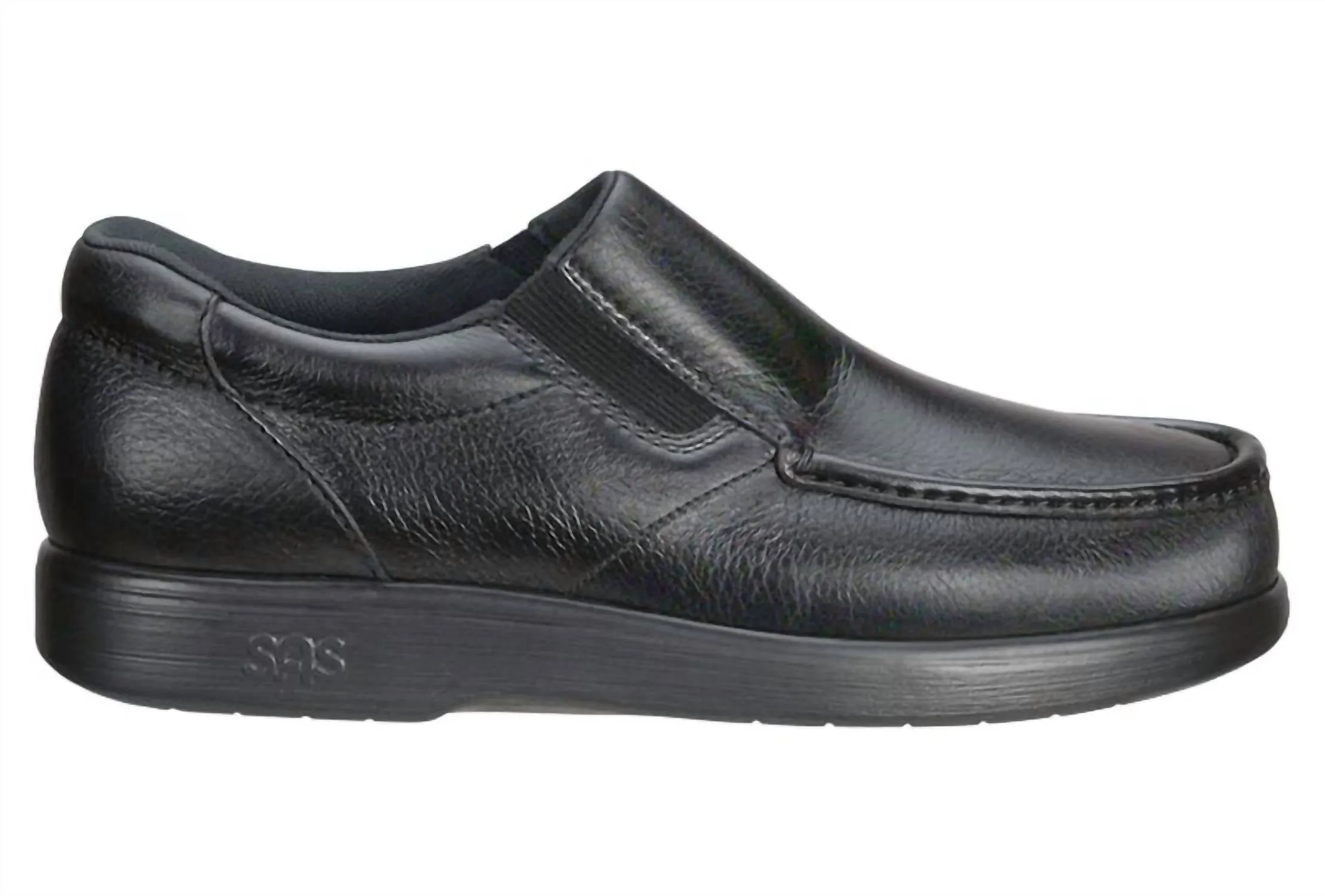 Men's Side Gore Slip On Loafer In Black