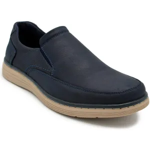 Mens Solid Faux Leather Slip-on Shoes
