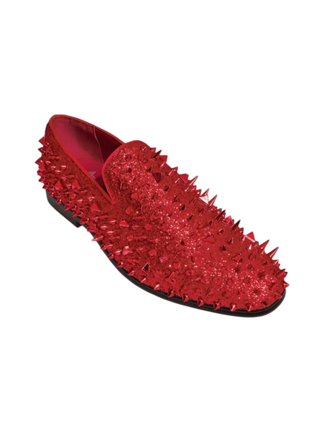 Men's Spiked Glitter Smoker Shoe In Red