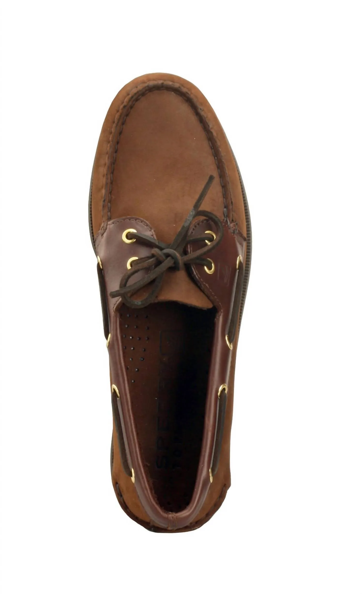 Men's Top Sider Boat Shoe - Medium In Brown Buck