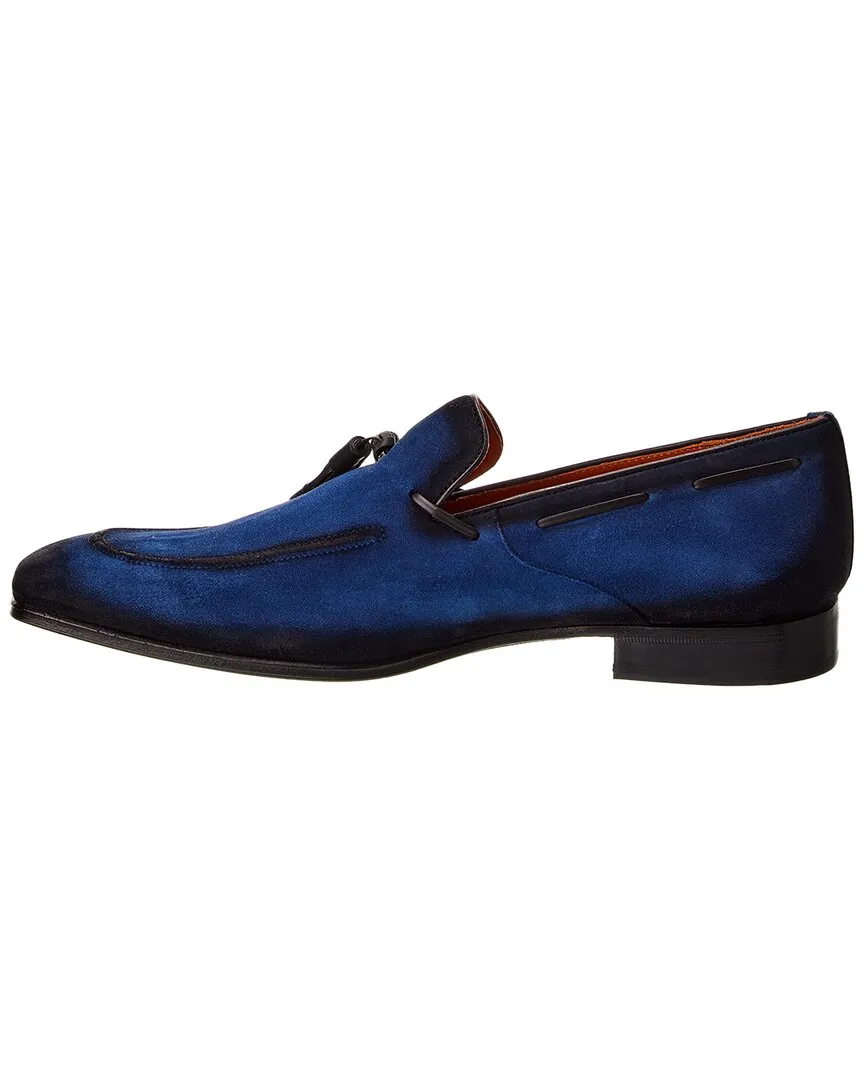 Mezlan Pavese Suede Tasseled Slip-On Loafer