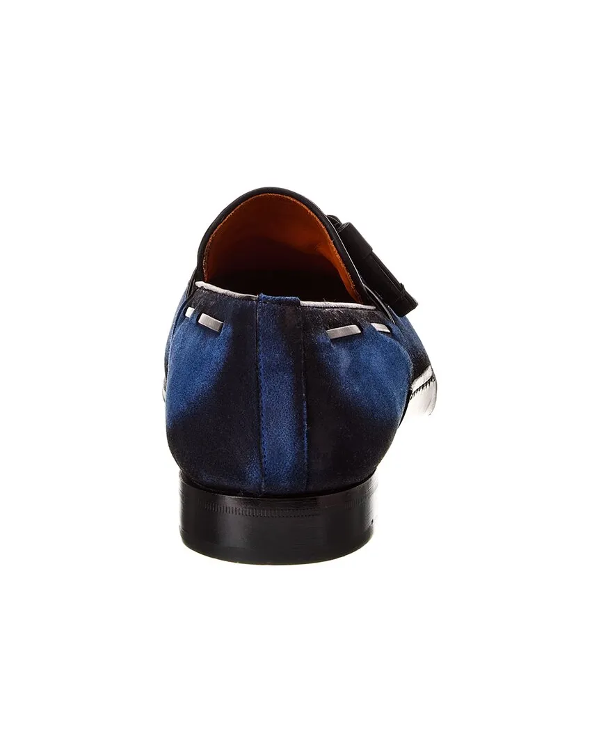 Mezlan Pavese Suede Tasseled Slip-On Loafer