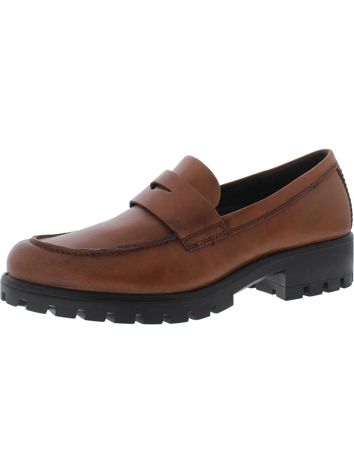 Modtray  Womens Embossed Moc Toe Penny Loafers