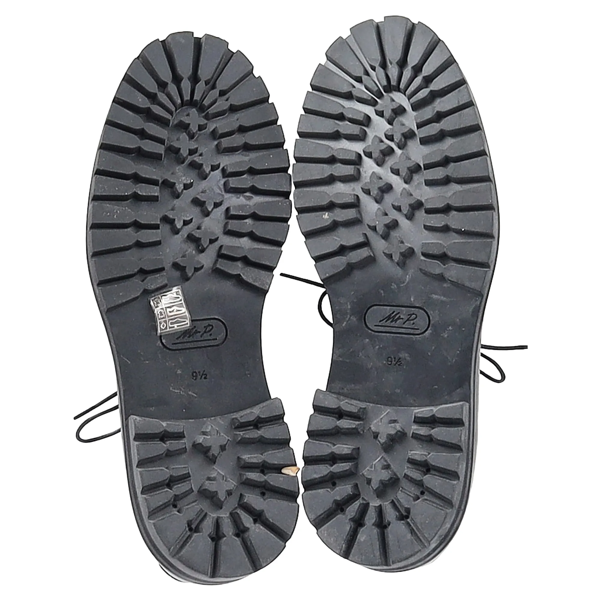 Mr. P Jacques Derby Shoes in Black Leather