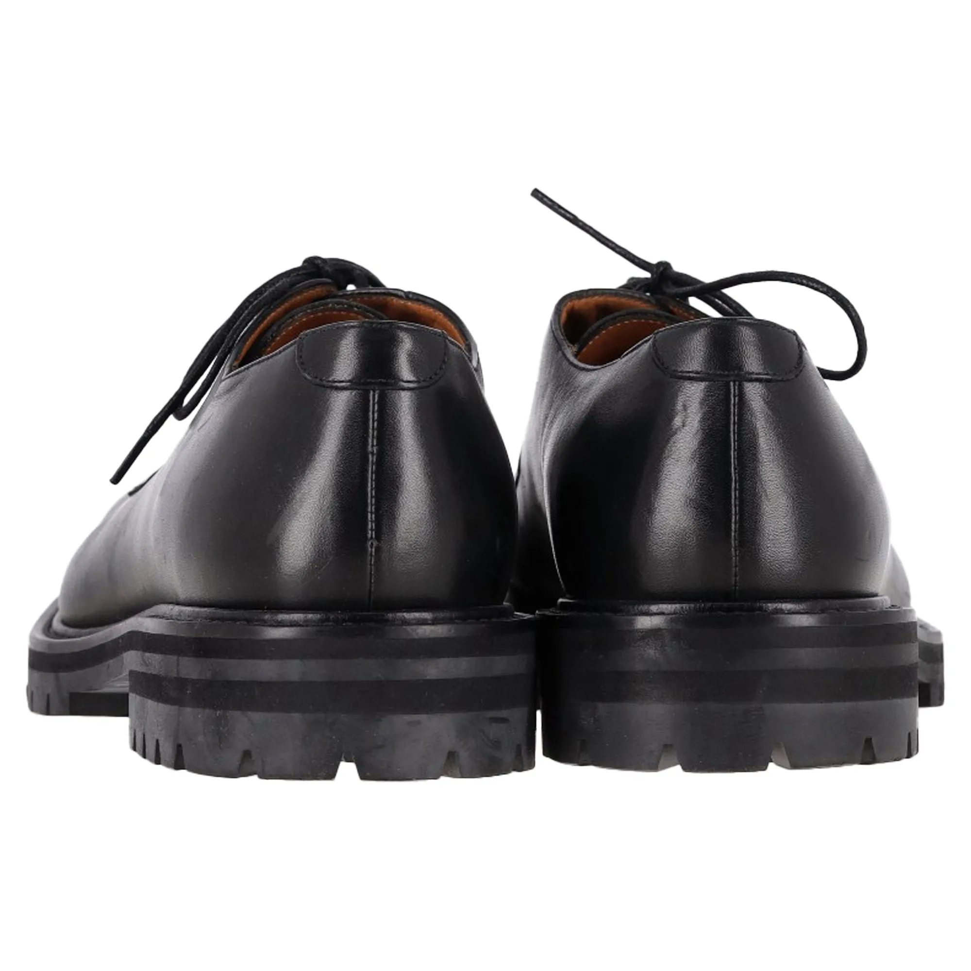 Mr. P Jacques Derby Shoes in Black Leather