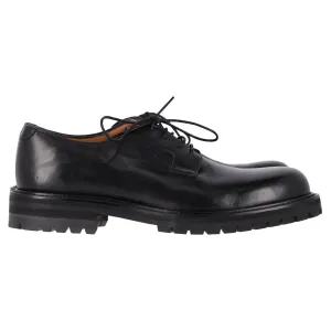 Mr. P Jacques Derby Shoes in Black Leather