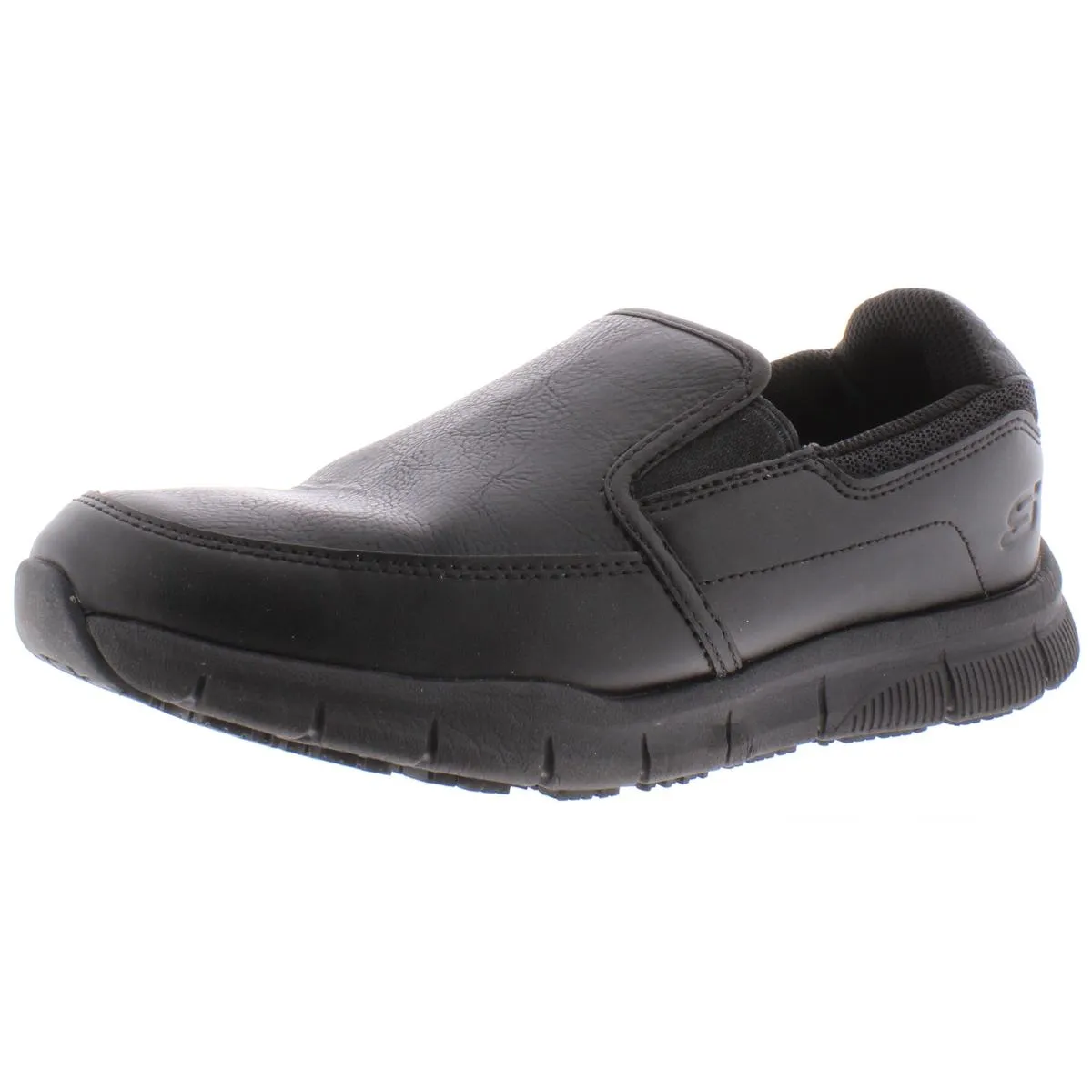 Nampa Annod Womens Faux Leather Memory Foam Slip-On Sneakers