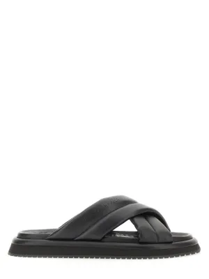Nappa Effect Fabric Sandal