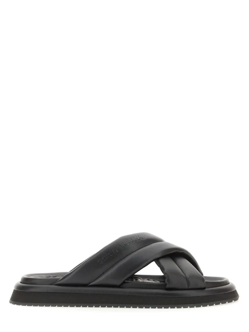 Nappa Effect Fabric Sandal