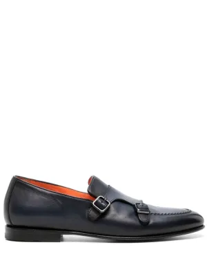 Navy Blue Leather Shoe