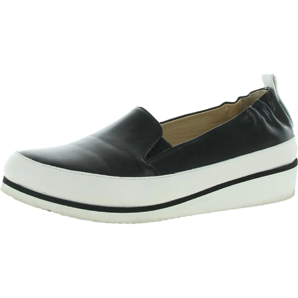 Nell Womens Leather Slip On Slip-On Sneakers