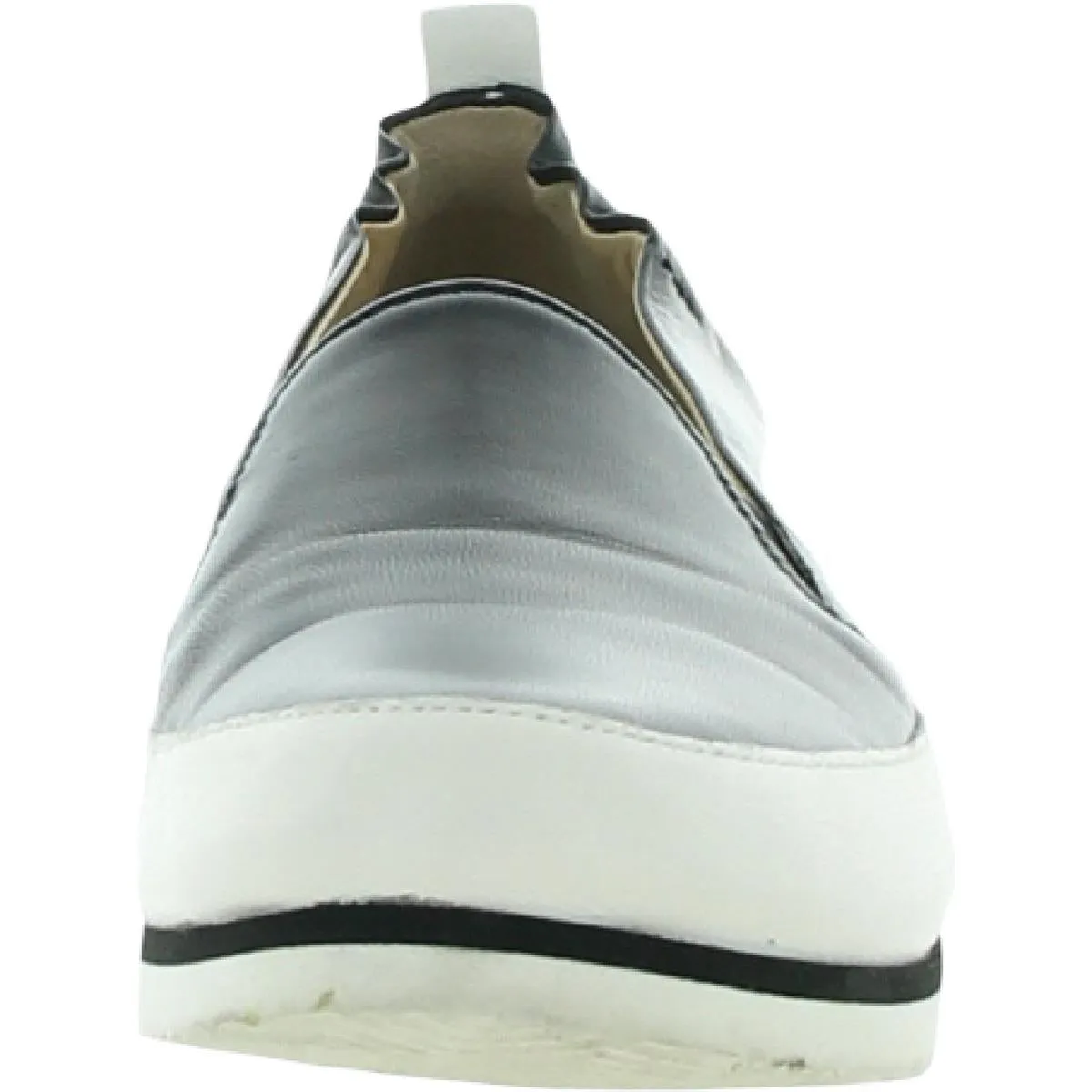 Nell Womens Leather Slip On Slip-On Sneakers