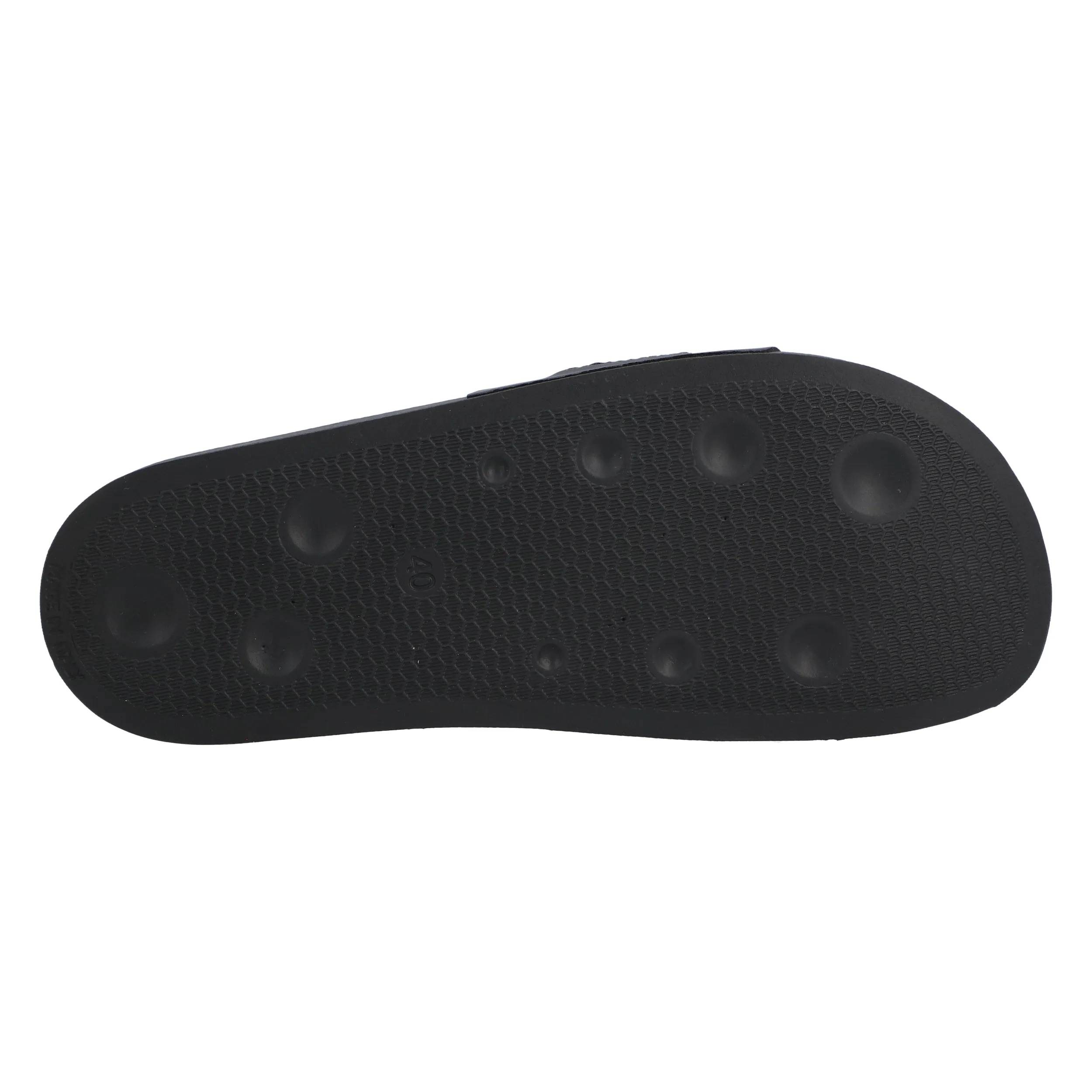Off White logo-print leather slides