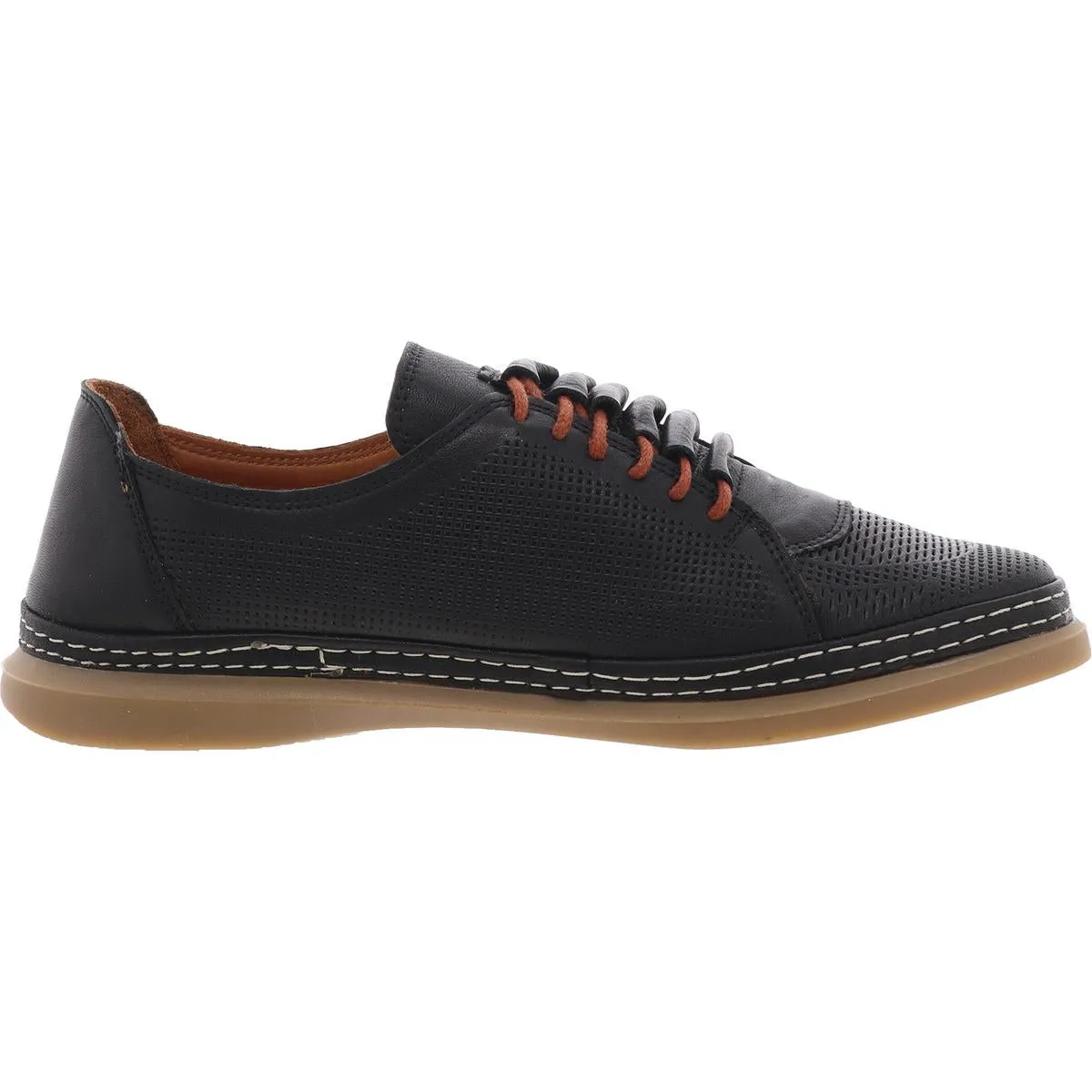 oscar Womens Laser Cut Leather Slip-On Sneakers