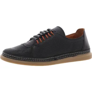oscar Womens Laser Cut Leather Slip-On Sneakers