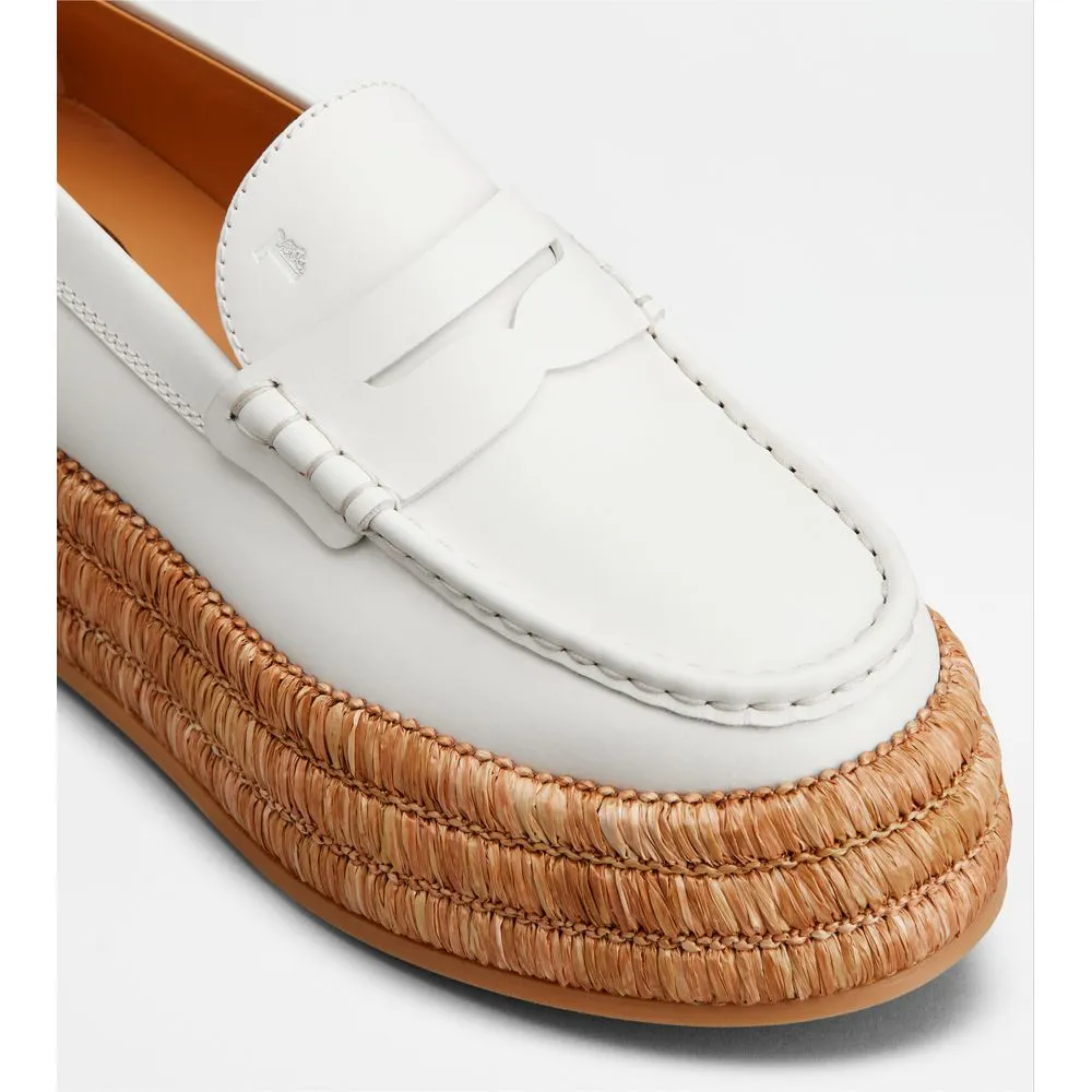 Platform Loafers in Leather