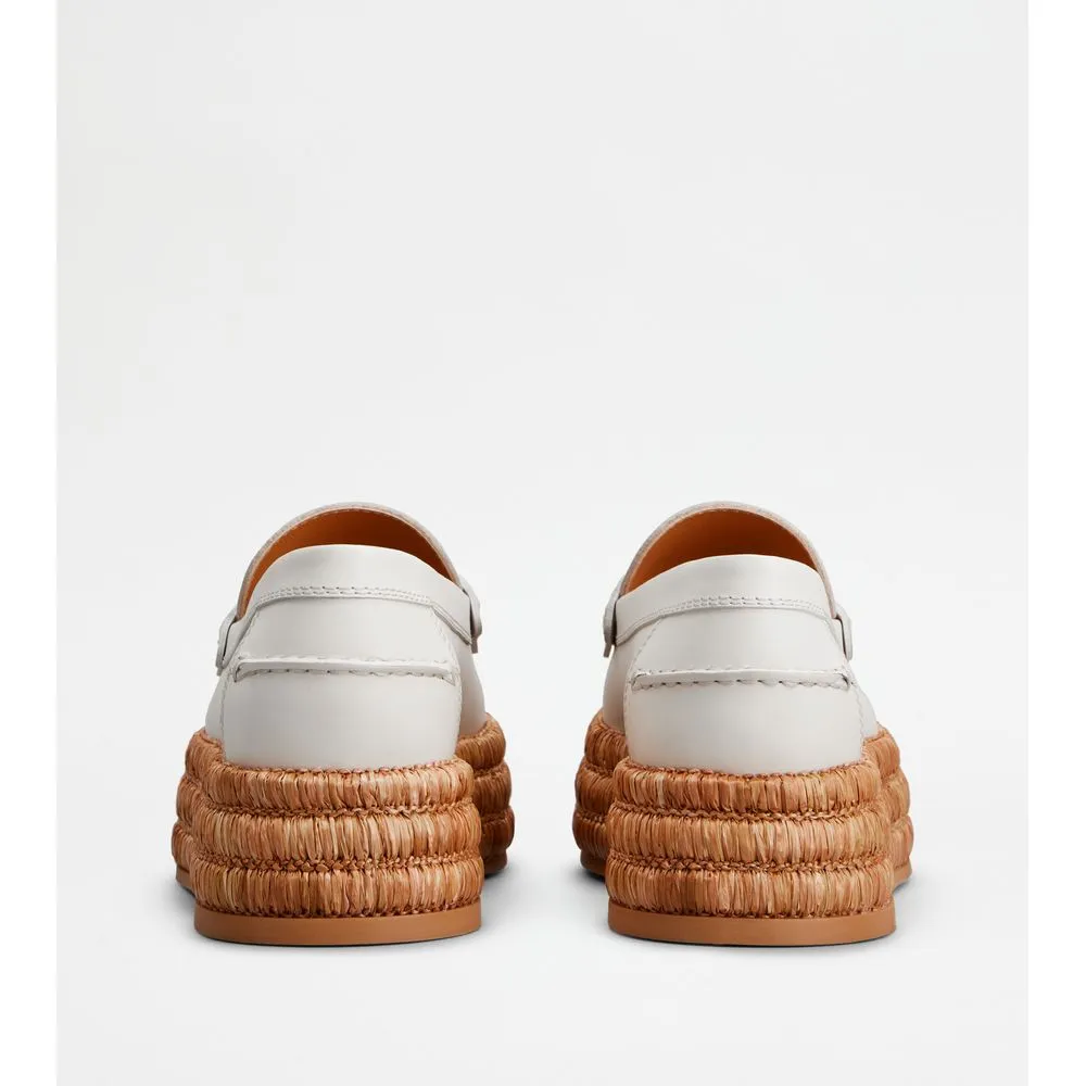 Platform Loafers in Leather