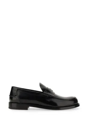Polished Bull Leather Loafers