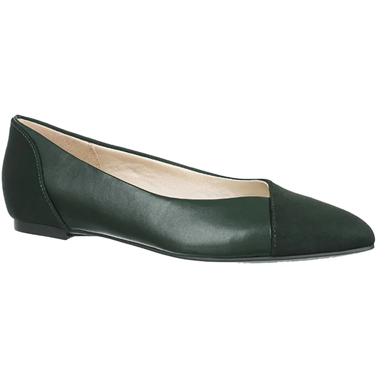 Promise Womens Faux Suede Pointed Toe Loafers
