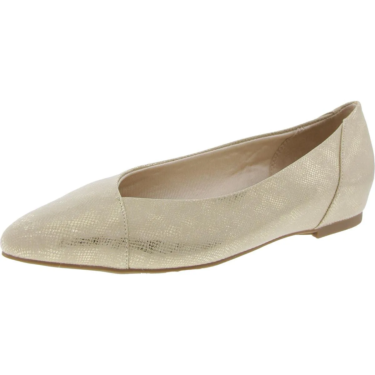 Promise Womens Faux Suede Pointed Toe Loafers