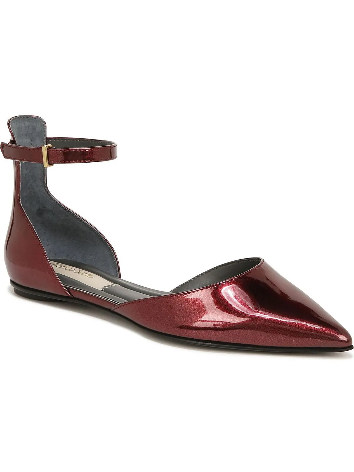 Racer Womens Patent Pointed Toe Loafers