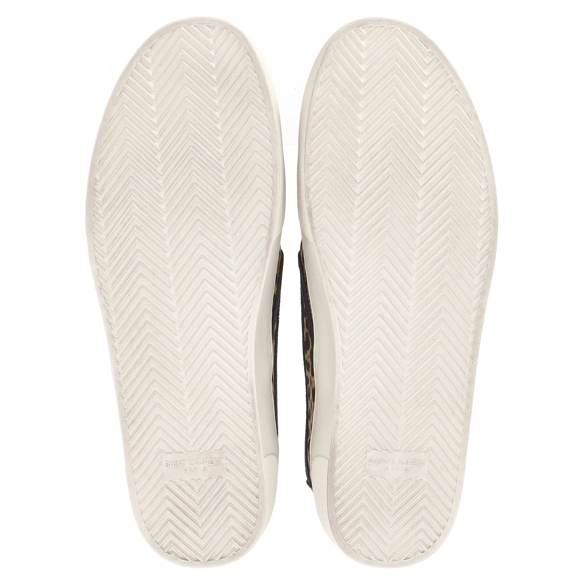 Saint Laurent Venice Leopard Slip On Sneakers in Animal Print Canvas