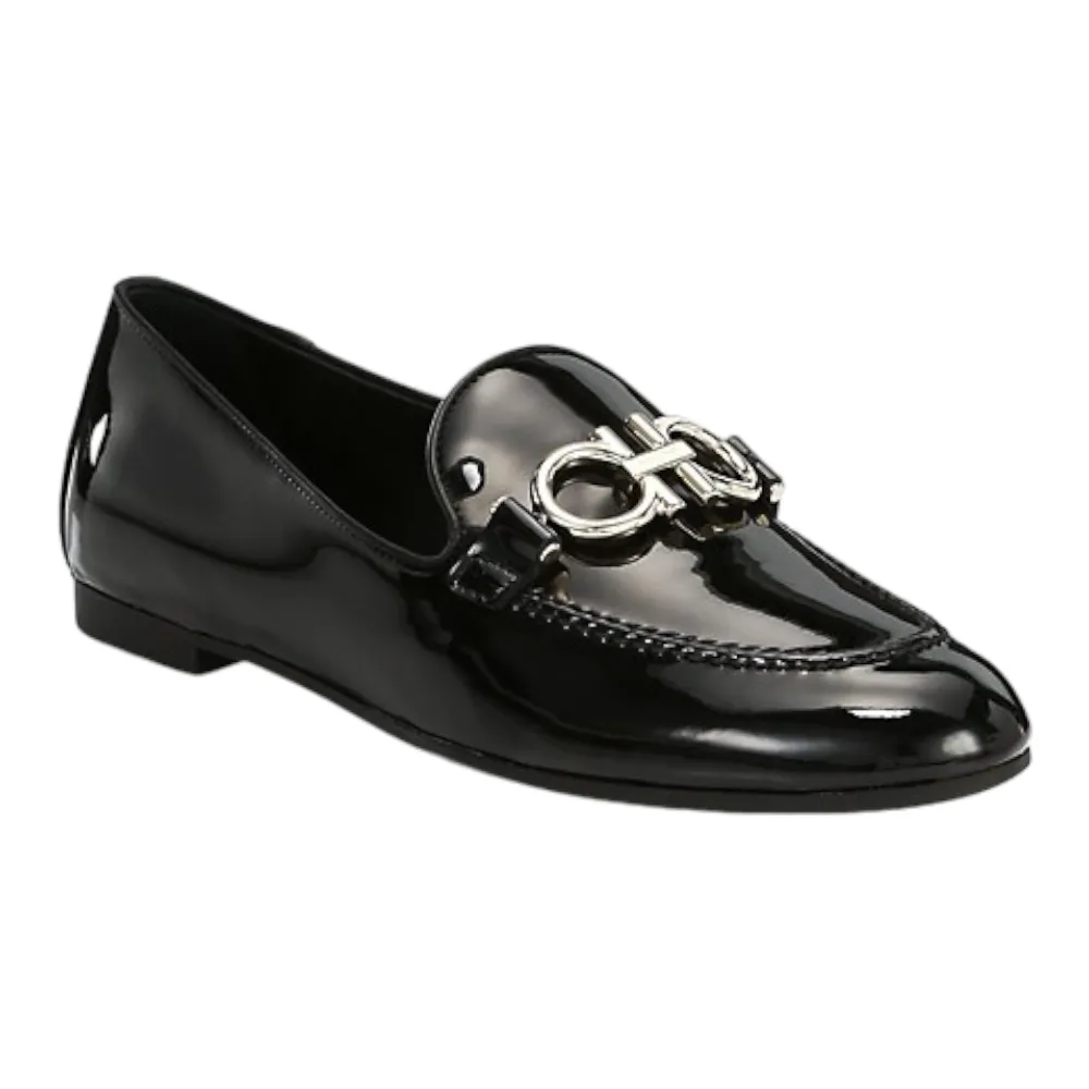 SALVATORE FERRAGAMO Trifoglio Women's 727758 Black Shoe