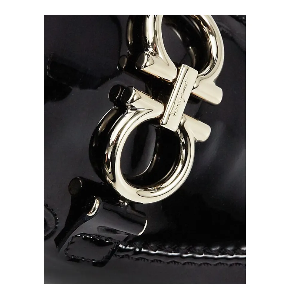 SALVATORE FERRAGAMO Trifoglio Women's 727758 Black Shoe