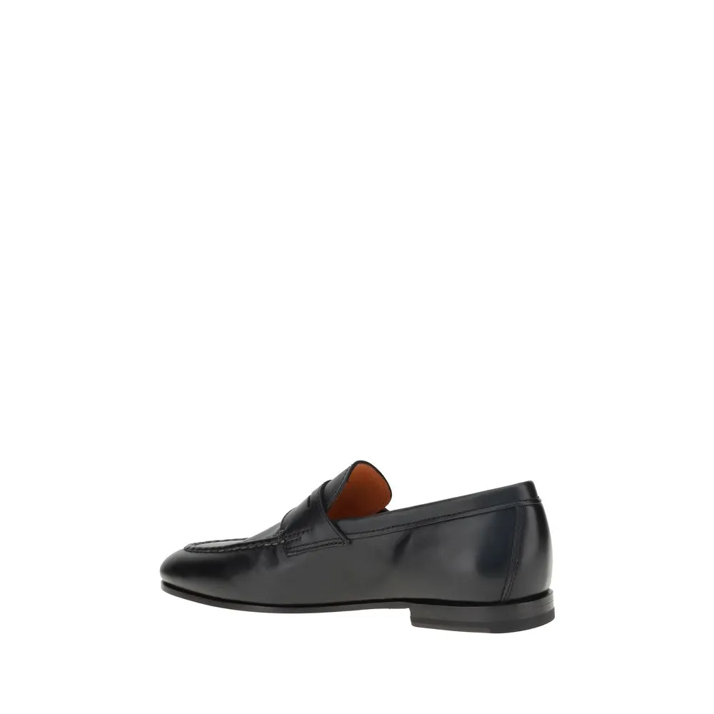Santoni Leather Men's Loafers
