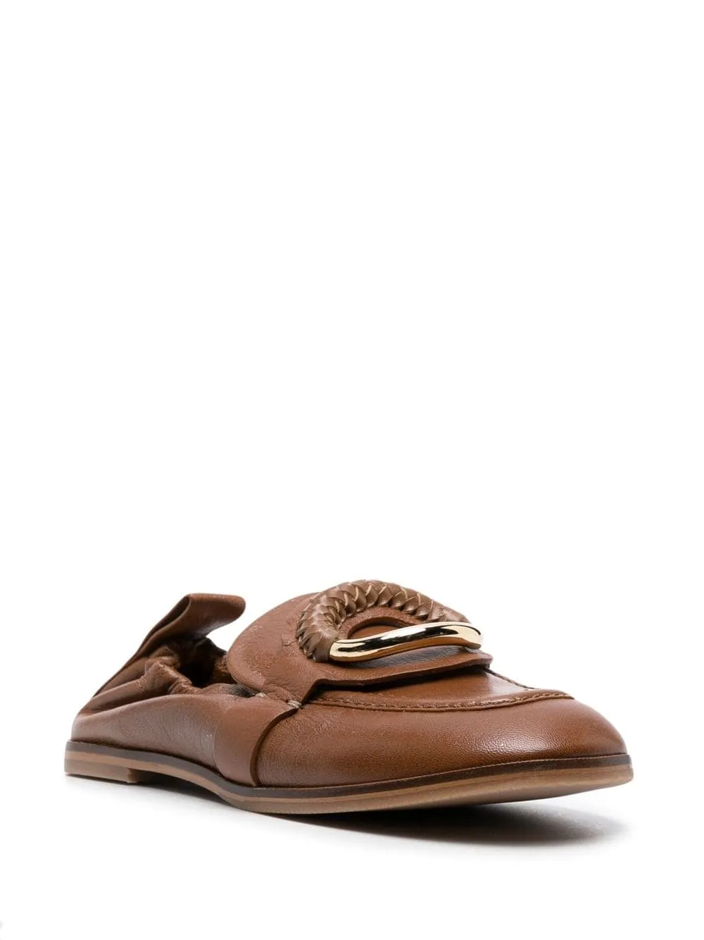 See by Chloe Women's Hana Tan Leather Loafers Shoes
