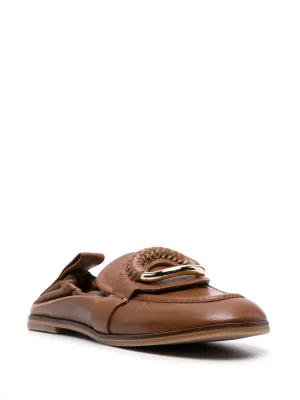 See by Chloe Women's Hana Tan Leather Loafers Shoes