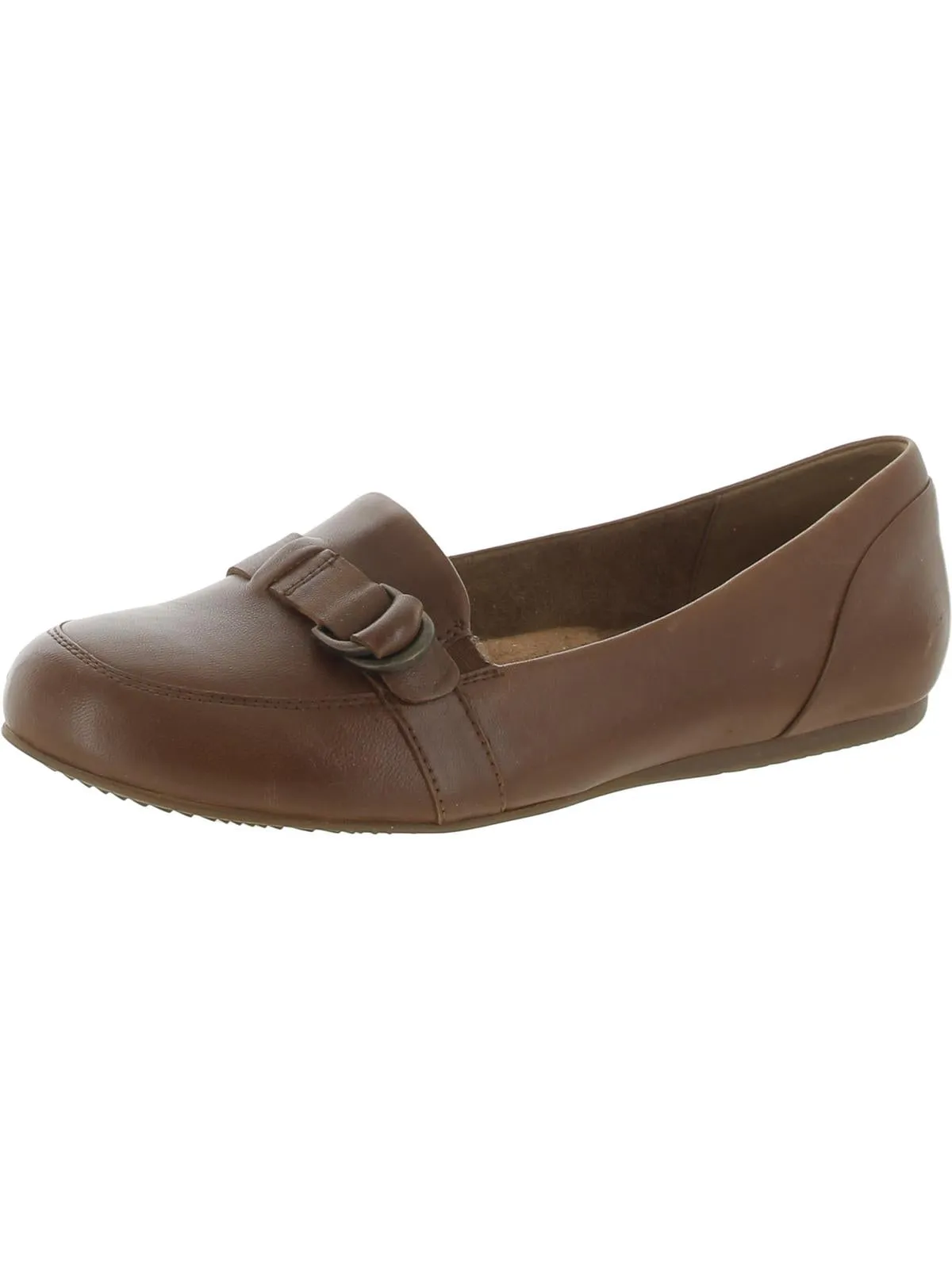 Serra Womens Leather Slip-On Loafers