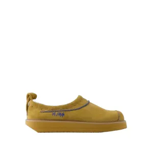 Slides Slip On - Leather - Camel