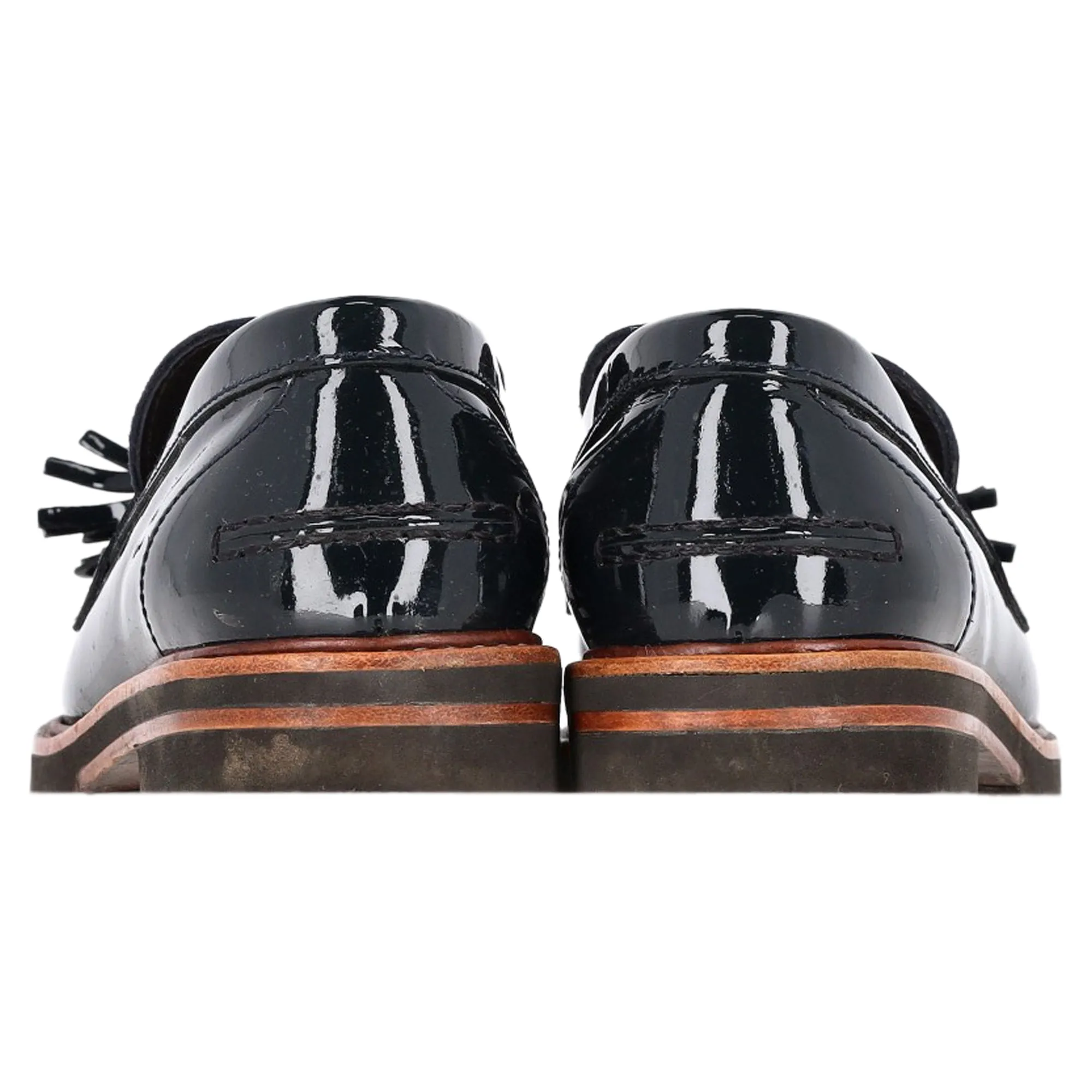 Stuart Weitzman Manila Loafers in Navy Blue Patent Leather