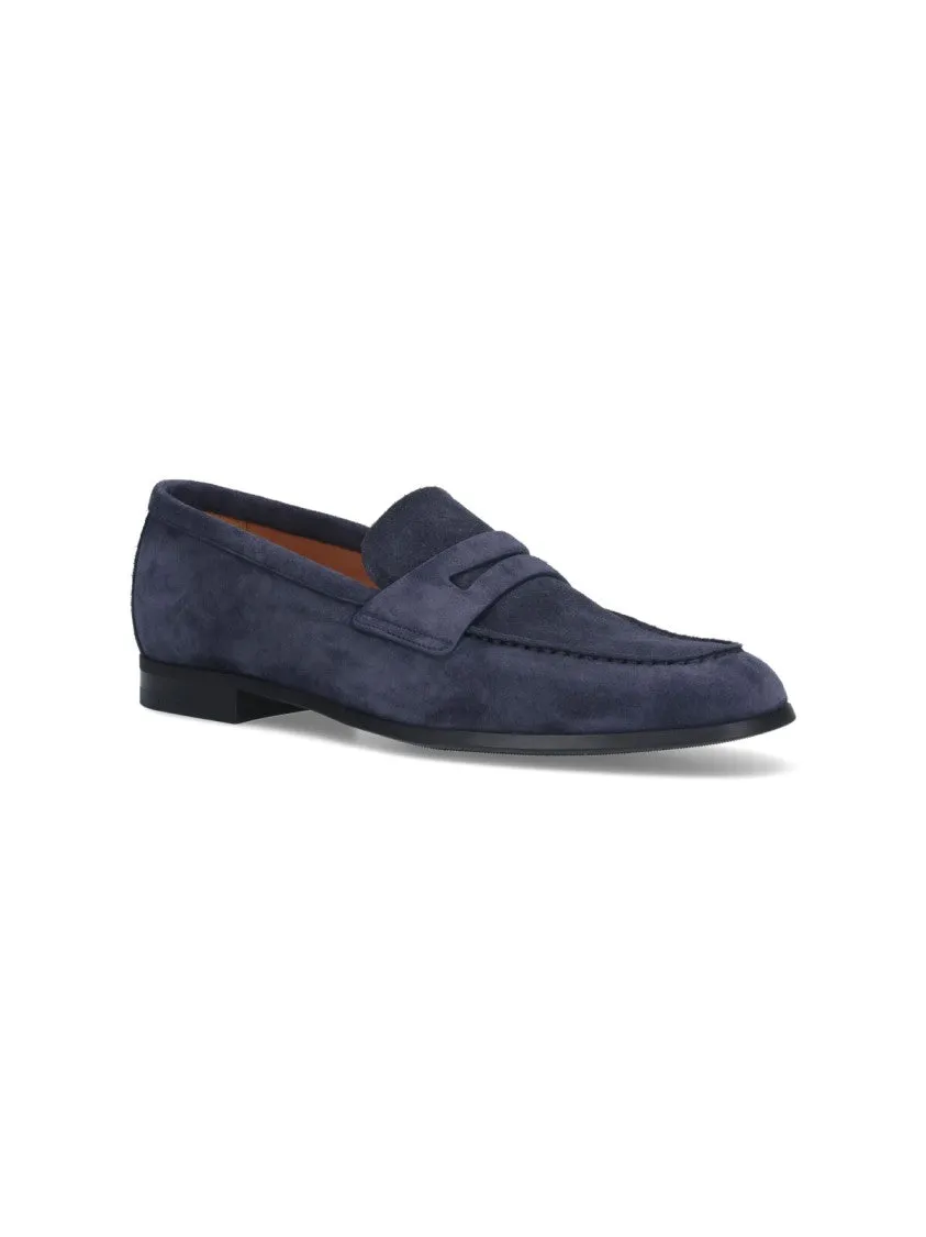 Suede Loafers  Navy