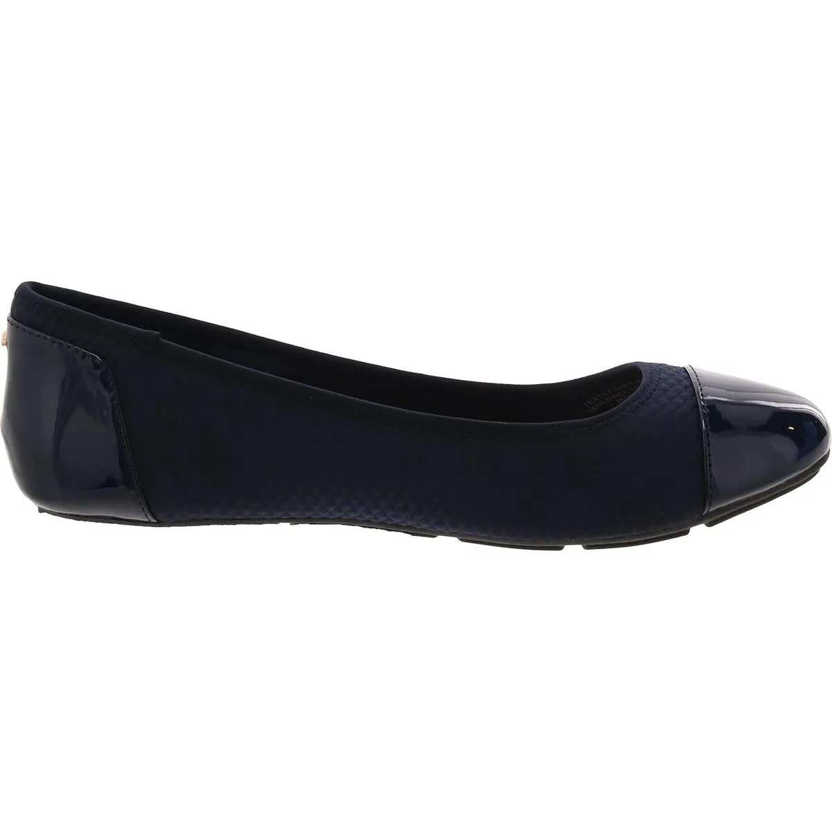 Taylee Womens Patent Trim Loafer Ballet Flats