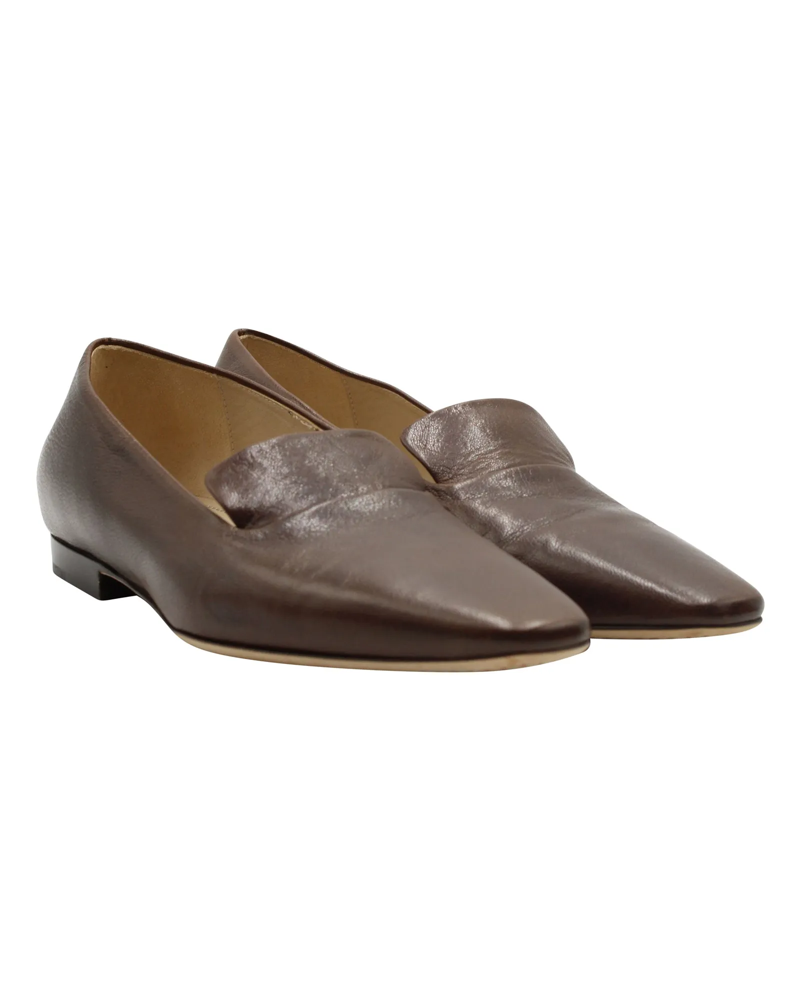Theory Loafers in Brown Leather