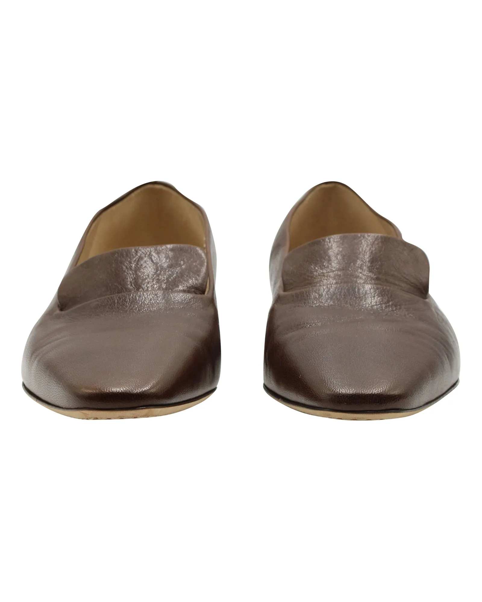 Theory Loafers in Brown Leather
