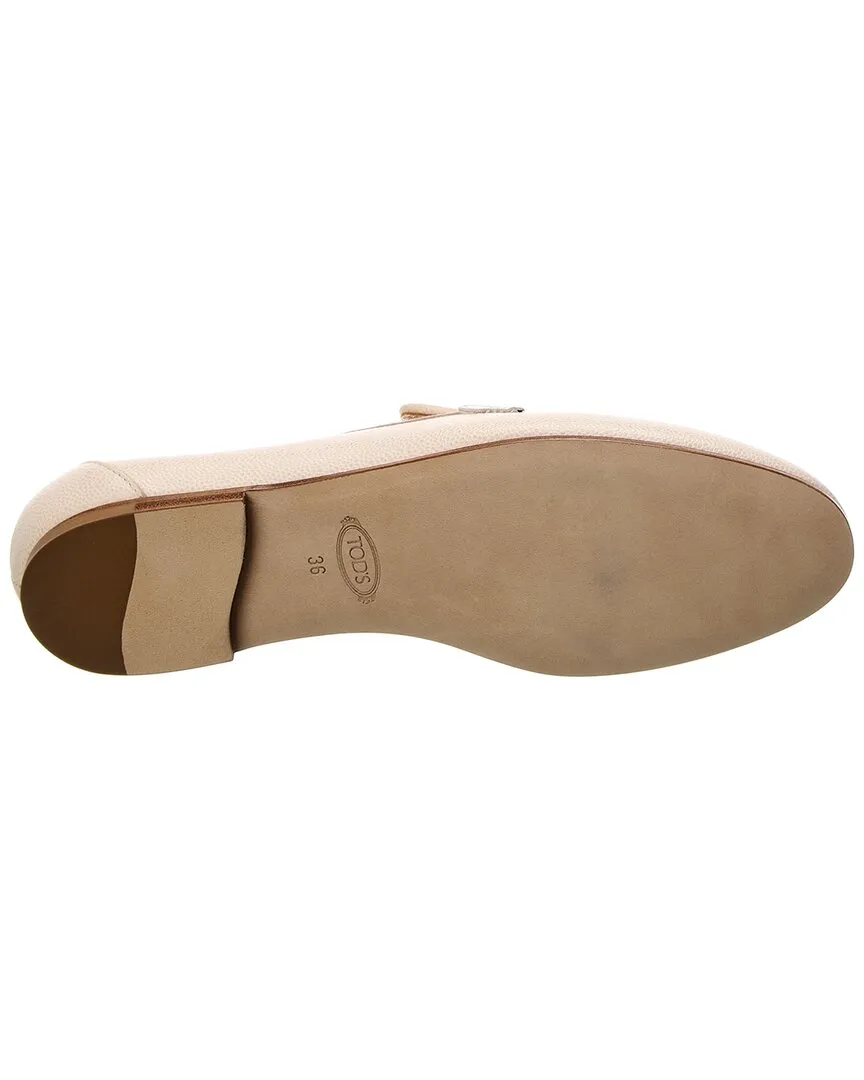 TODs Chain-Link Leather Loafer