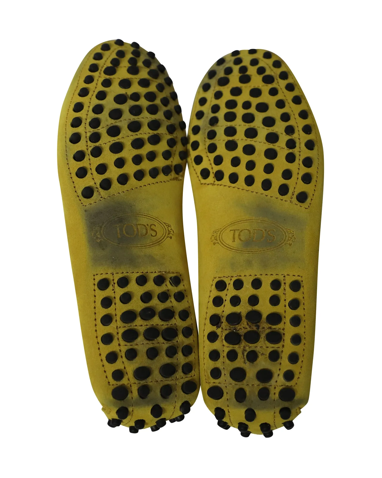 Tod's City Gommino Driving Shoes in Yellow Suede