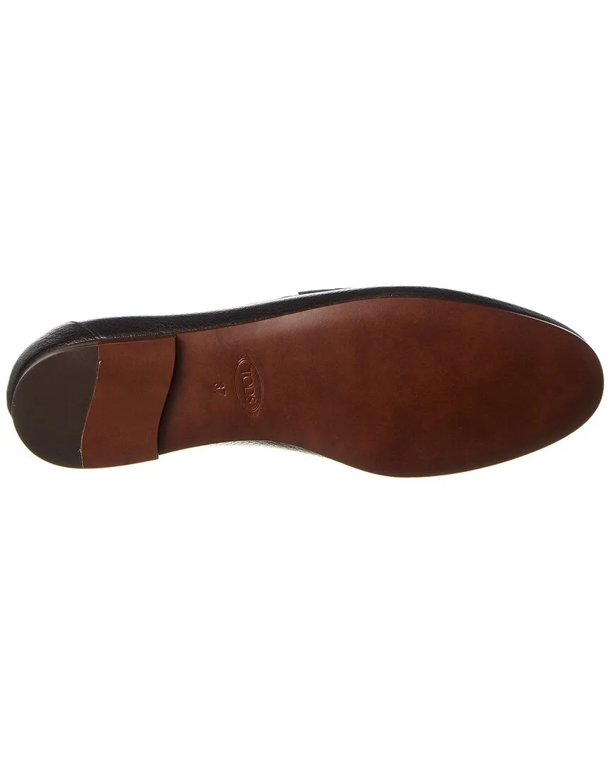 TODs Double T Leather Loafer