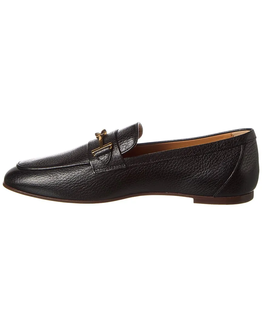 TODs Double T Leather Loafer