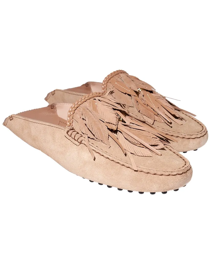 TODs Feather Suede Loafer