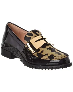TODs Gomma Haircalf & Patent Loafer